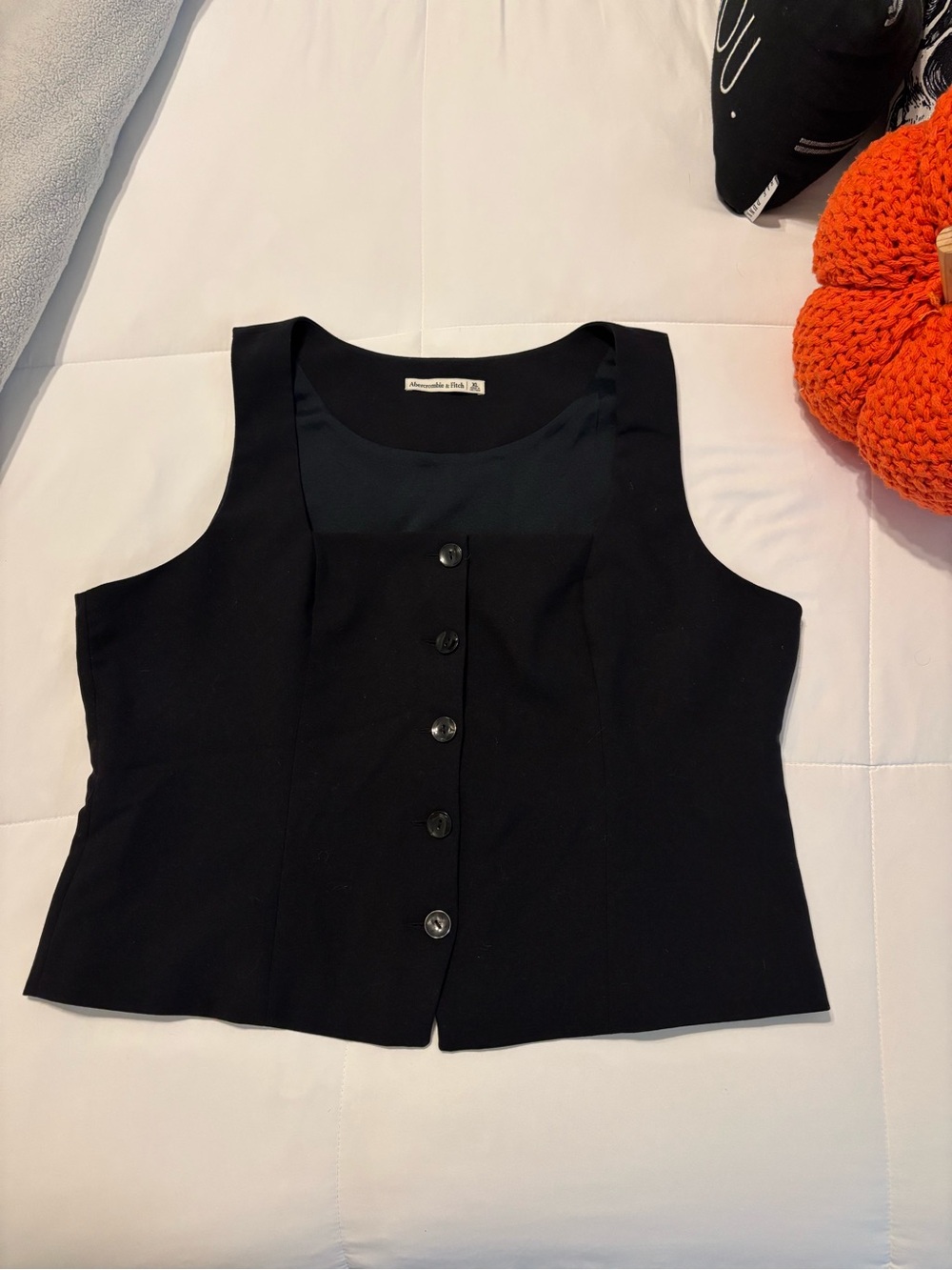 Women’s Abercrombie & Fitch Black Button Up Vest Size XL